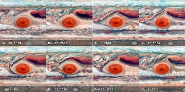 Телескоп «Хаббл» обнаружил неожиданные колебания Большого красного пятна Юпитера